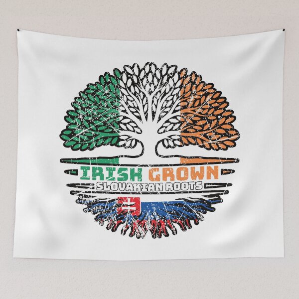 Item preview, Slovakia Slovakian Irish Ireland Tree Roots Flag designed and sold by FlagX.