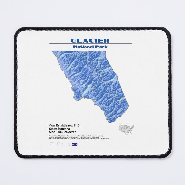 Item preview, Glacier National Park Map designed and sold by JL-Maps.