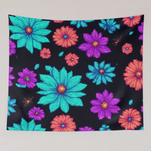 Item preview, Futuristic Geometric Floral Pattern designed and sold by SeamPix.