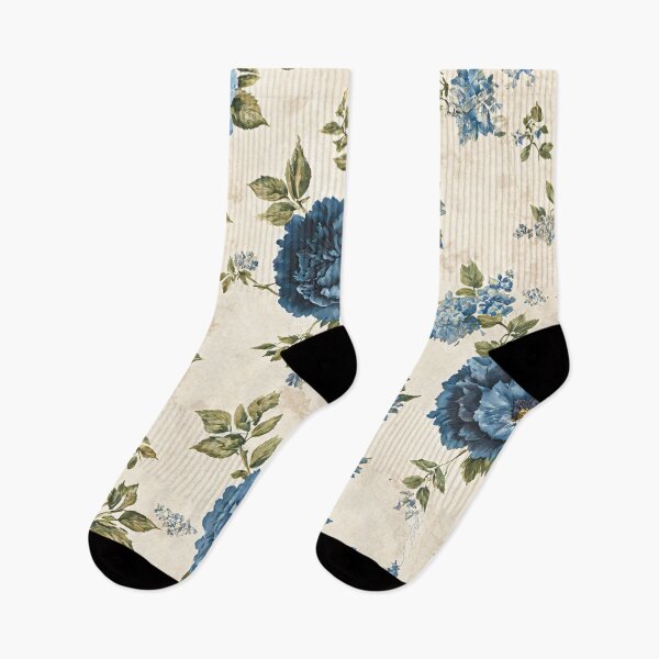 Item preview, Blue Vintage Floral Pattern designed and sold by SeamPix.