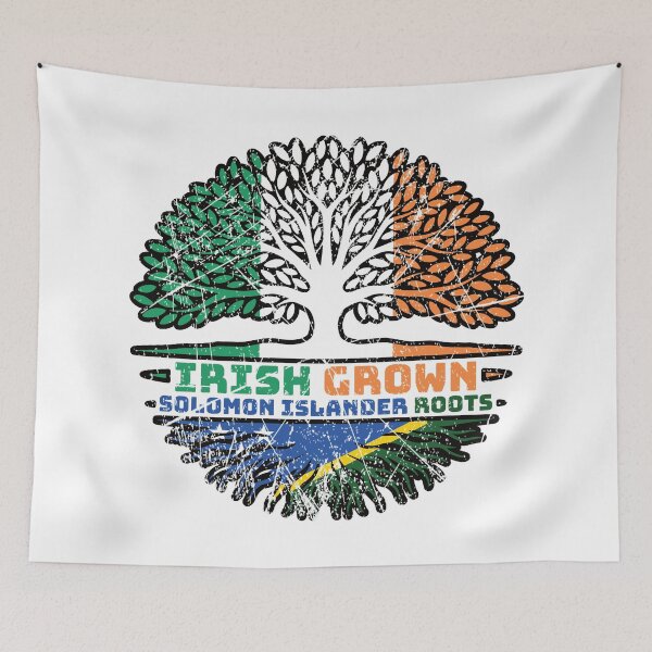 Item preview, Solomon Islands Solomon Islander Irish Ireland Tree Roots Flag designed and sold by FlagX.