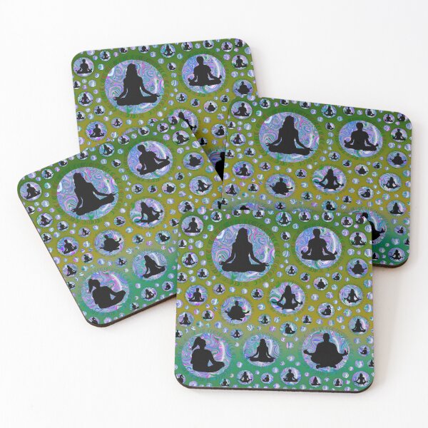 Item preview, Meditating together green version designed and sold by Osher-BioArt.