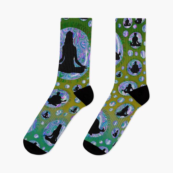 Item preview, Meditating together green version designed and sold by Osher-BioArt.
