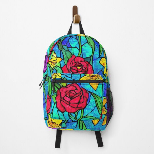 Item preview, Stained Glass Art Floral Pattern designed and sold by SeamPix.