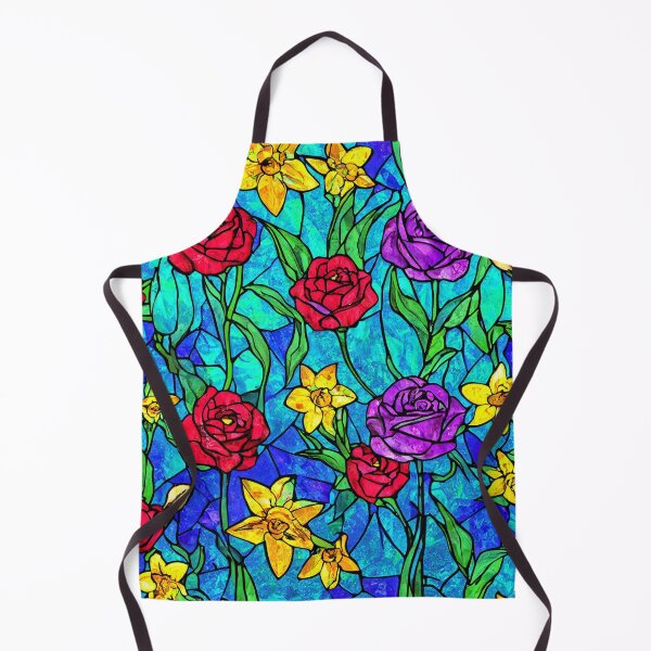 Item preview, Stained Glass Art Floral Pattern designed and sold by SeamPix.