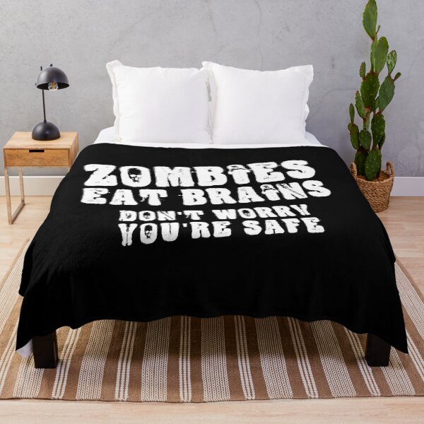 Item preview, Zombies Eat Brains, Don't Worry You'r Safe designed and sold by IceBlueDesigns.