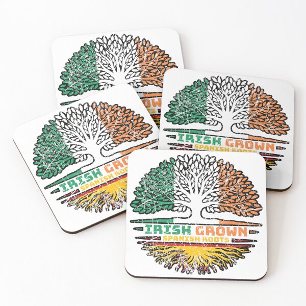 Item preview, Spain Spanish Irish Ireland Tree Roots Flag designed and sold by FlagX.