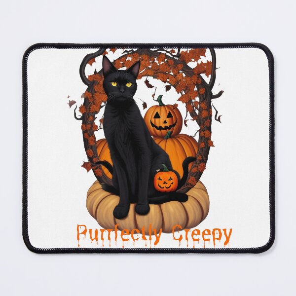 Item preview, Purrfectly Creepy Cat on Pumpkin Halloween  designed and sold by InspiredCreatives.