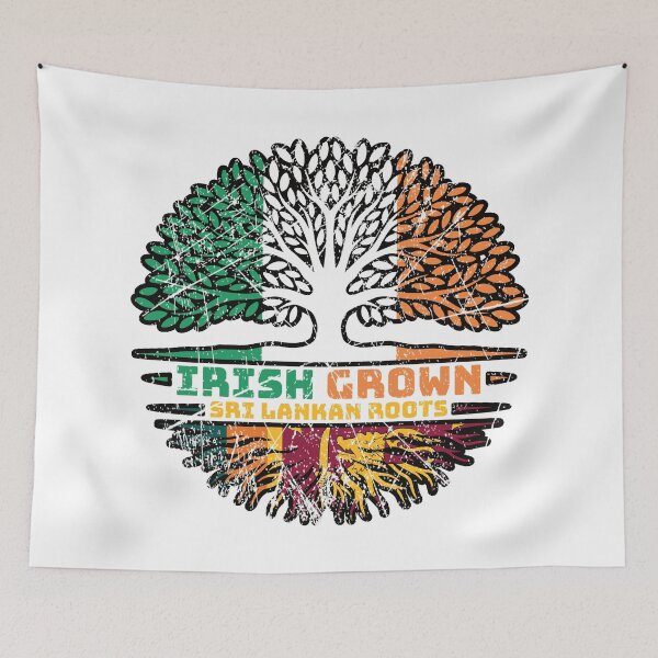 Item preview, Sri Lanka Sri Lankan Irish Ireland Tree Roots Flag designed and sold by FlagX.