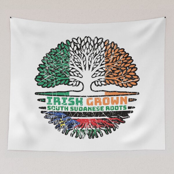 Item preview, South Sudan South Sudanese Irish Ireland Tree Roots Flag designed and sold by FlagX.