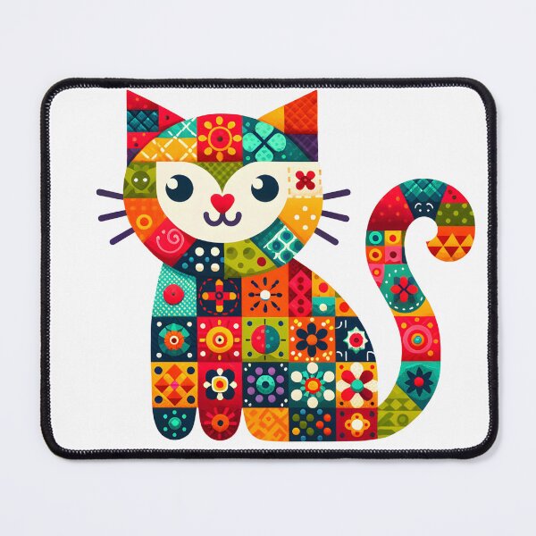 Item preview, Cute Patchwork Cat designed and sold by TirConnaill.