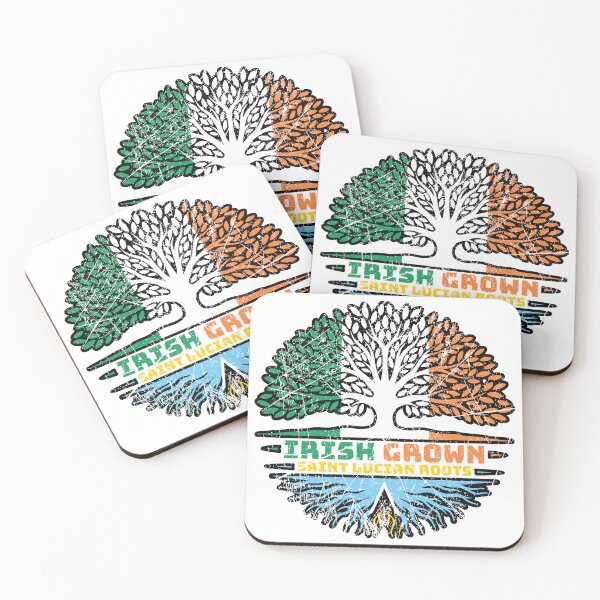 Item preview, Saint Lucia Saint Lucian Irish Ireland Tree Roots Flag designed and sold by FlagX.