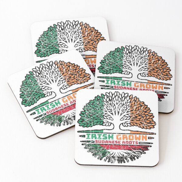 Item preview, Sudan Sudanese Irish Ireland Tree Roots Flag designed and sold by FlagX.
