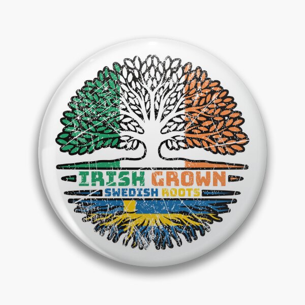 Item preview, Sweden Swedish Irish Ireland Tree Roots Flag designed and sold by FlagX.