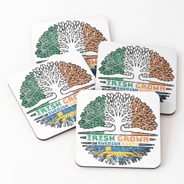 Item preview, Sweden Swedish Irish Ireland Tree Roots Flag designed and sold by FlagX.
