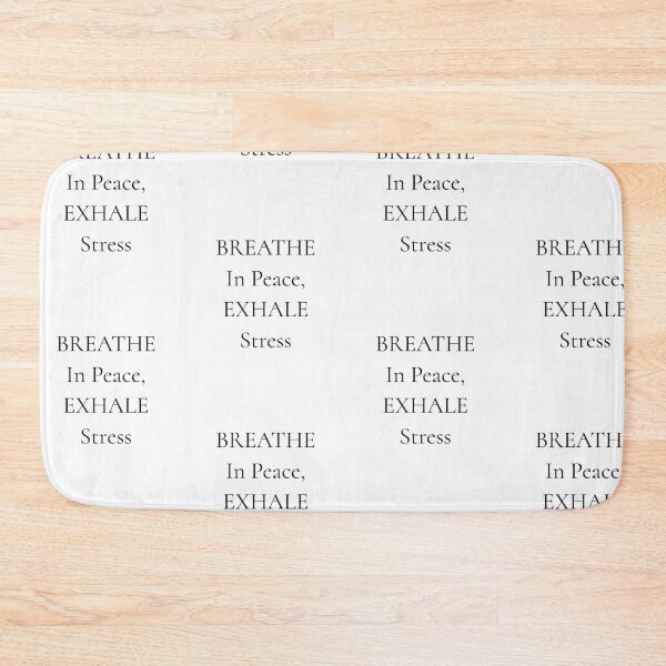 Item preview, Breathe in peace, exhale stress, positive daily mantra quote designed and sold by Merchattack.