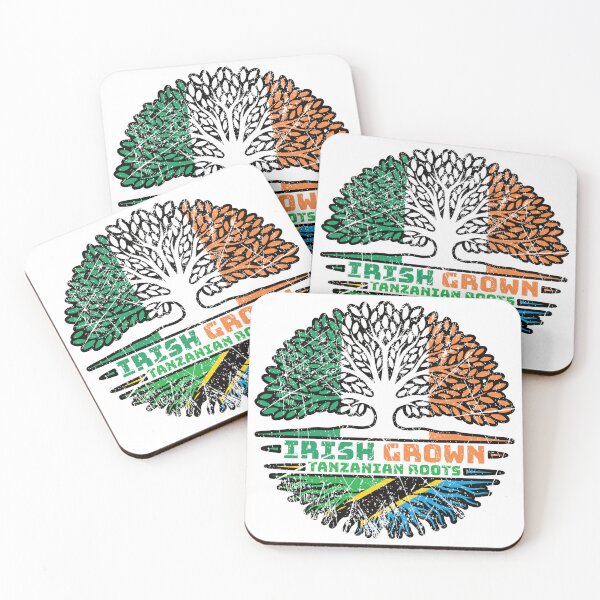 Item preview, Tanzania Tanzanian Irish Ireland Tree Roots Flag designed and sold by FlagX.