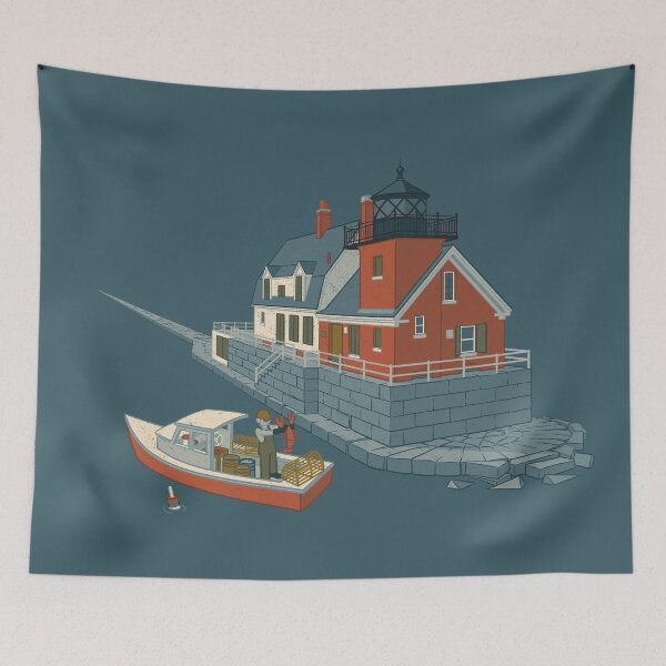 Item preview, Rockland Breakwater Light designed and sold by JadaFitch.