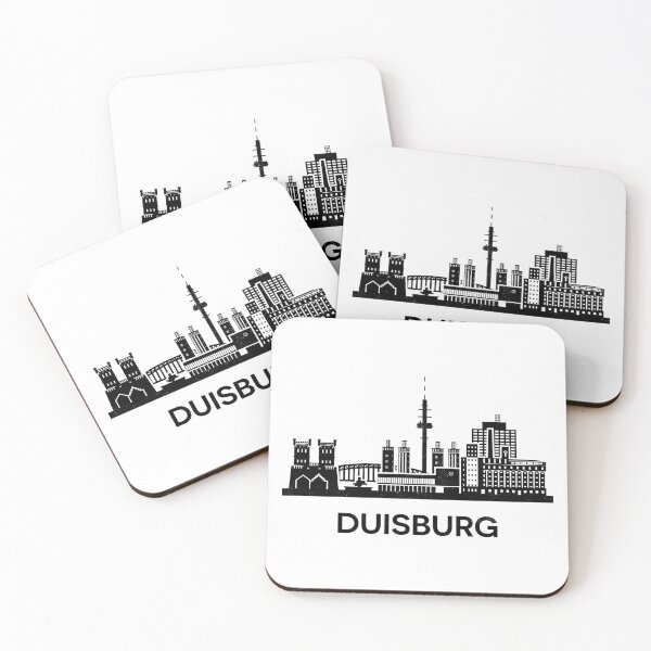 Item preview, Duisburg Skyline Silhouette Black designed and sold by strixvariaart.