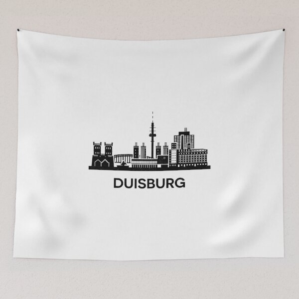 Item preview, Duisburg Skyline Silhouette Black designed and sold by strixvariaart.