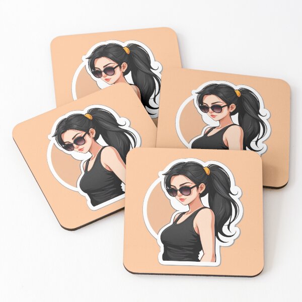 Item preview, Cool Girl in Black designed and sold by MadnessEnvelope.