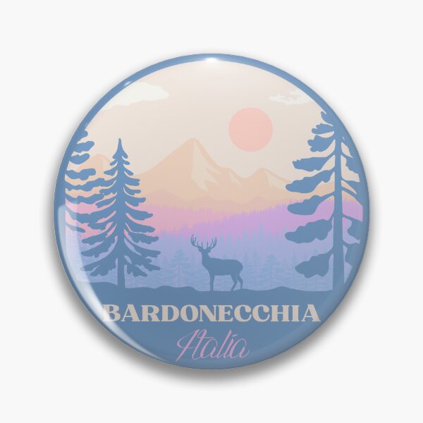 Item preview, Bardonecchia Italia mountains landscape badge designed and sold by InvestingRoad.