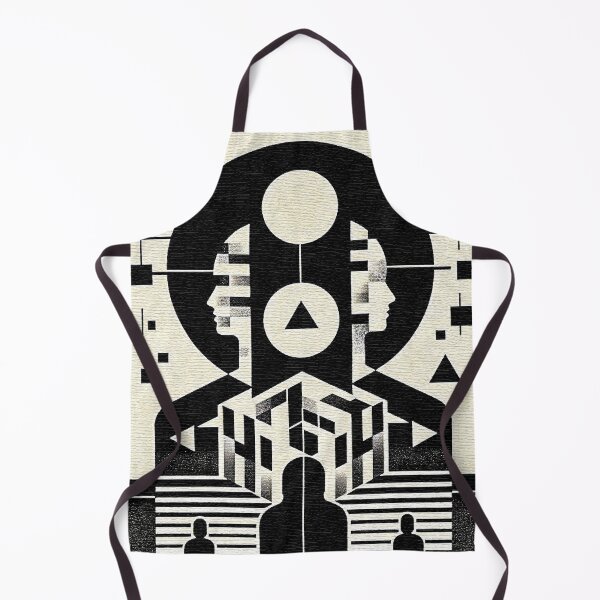 Item preview, A brutalist style poster with minimalist vectors and basic figure silhouettes, retro-futuristic graphic elements of geometric shapes in a rave-style composition, modern monochrome print artwork. designed and sold by Nataliya Kretsu.