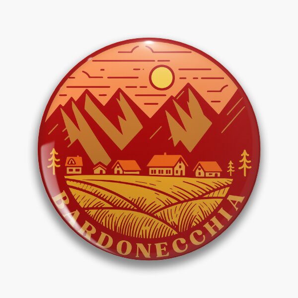 Item preview, Bardonecchia Italia mountains landscape badge designed and sold by InvestingRoad.