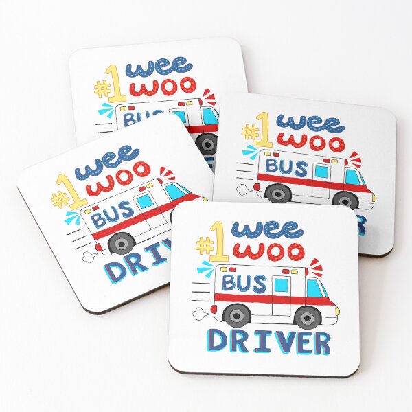 Item preview, #1 best wee woo bus (ambulance) driver EMT , paramedic art designed and sold by MaryMik.