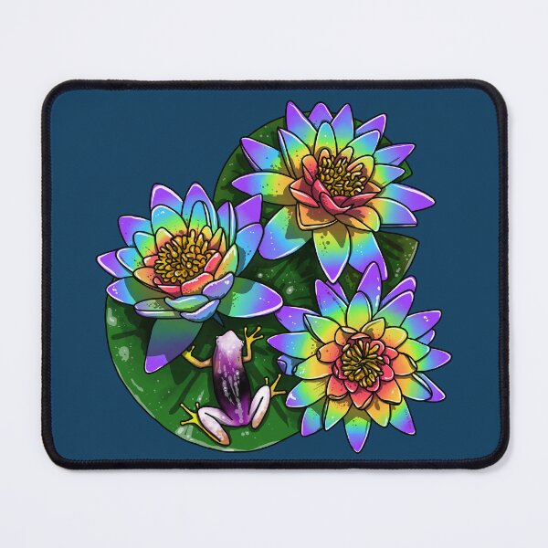 Item preview, Rainbow Waterlilies With An Enby Frog designed and sold by Art by Veya.