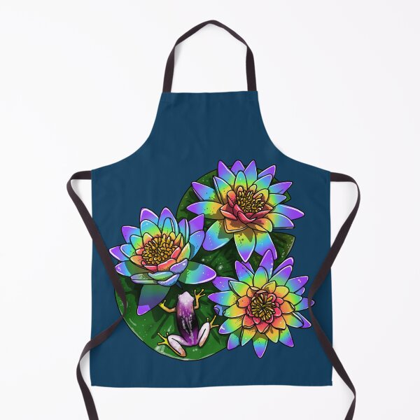 Item preview, Rainbow Waterlilies With An Enby Frog designed and sold by Art by Veya.