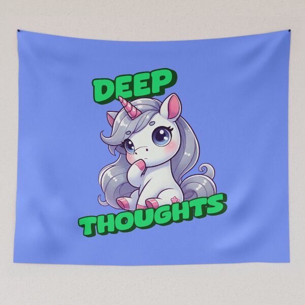 Item preview, Deep Thoughts - Amanda Incredible art for the unicorn lover in your life, great gift for daughters, girlfriends, wives and more designed and sold by 3DAF.