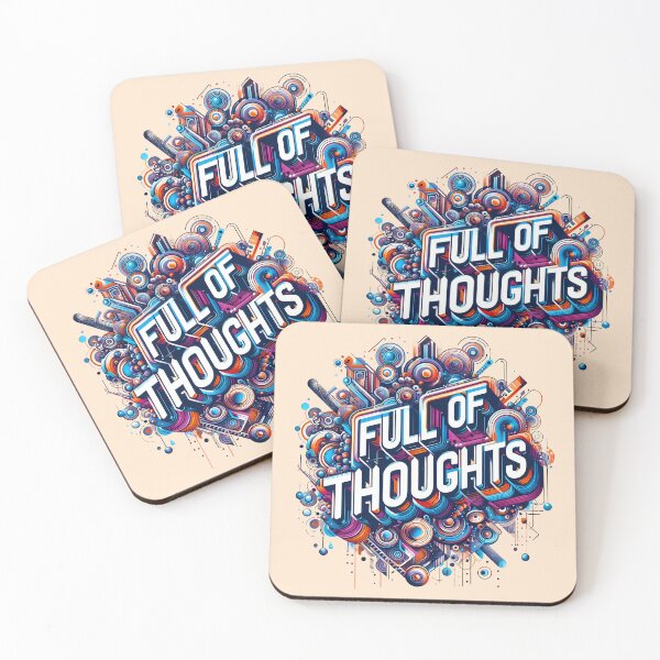 Item preview, Full of thoughts, typography designed and sold by maxmaj.