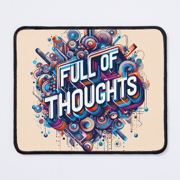 Item preview, Full of thoughts, typography designed and sold by maxmaj.