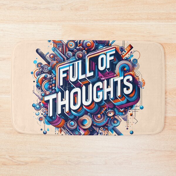 Item preview, Full of thoughts, typography designed and sold by maxmaj.