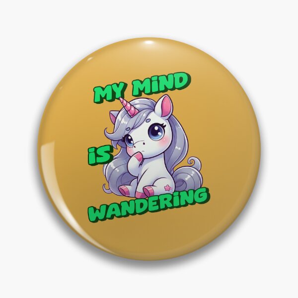 Item preview, My Mind is Wandering - Amanda Incredible art for the unicorn lover in your life, great gift for daughters, girlfriends, wives and more designed and sold by 3DAF.
