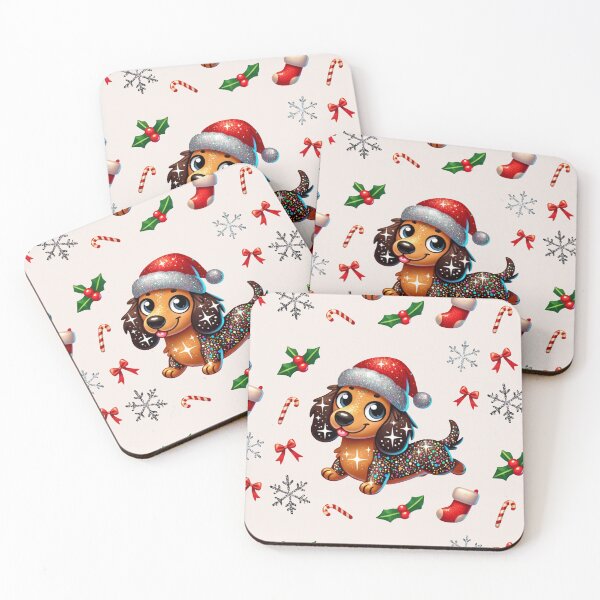 Item preview, Festive Dachshund Christmas Design with Sparkling Details designed and sold by CritterManiaUK.