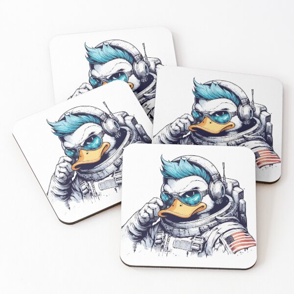 Item preview, Cool Astronaut Duck designed and sold by TomFrontierArt.