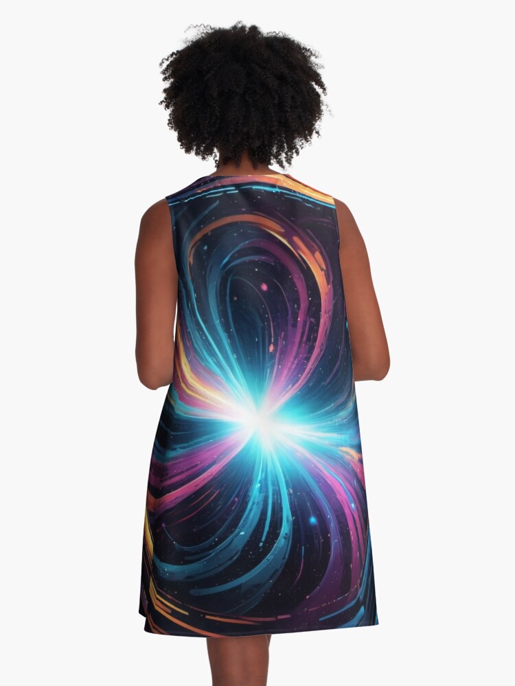 Thumbnail 3 of 4, A-Line Dress, Journey to Hyperspace - Physics designed and sold by eXtraHumans.
