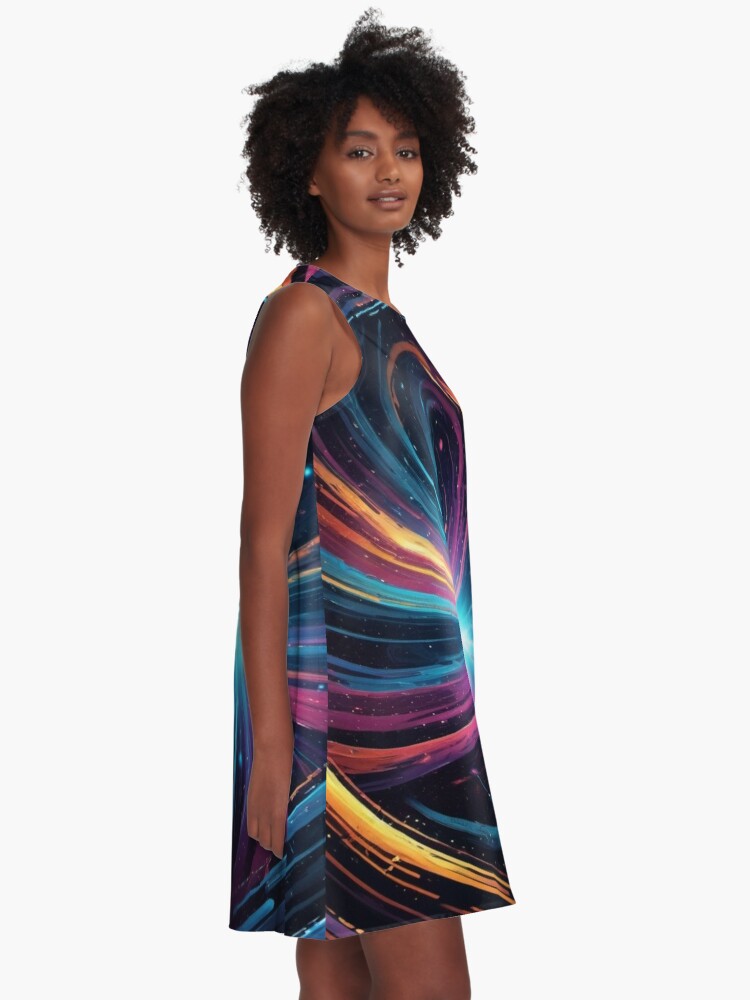 Thumbnail 2 of 4, A-Line Dress, Journey to Hyperspace - Physics designed and sold by eXtraHumans.