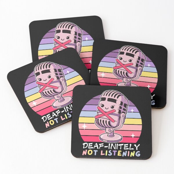 Item preview, Deaf-initely not listening - Deaf jokes designed and sold by The  Knick Knack Nook.