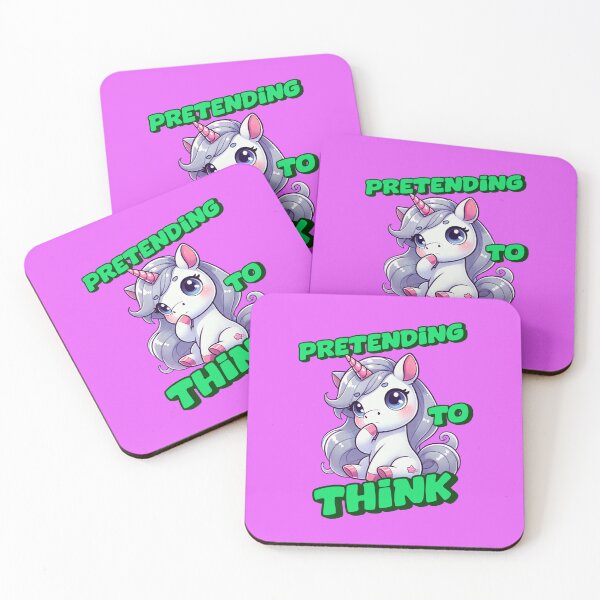 Item preview, Pretending to Think - Amanda Incredible art for the unicorn lover in your life, great gift for daughters, girlfriends, wives and more designed and sold by 3DAF.