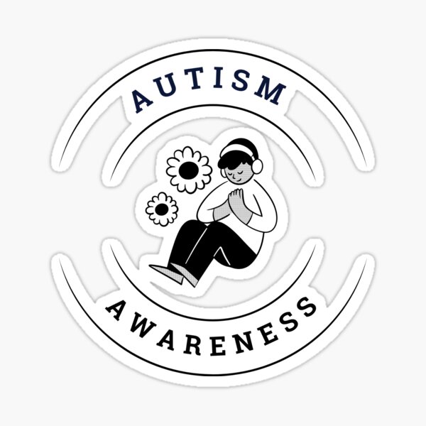 Autism Awareness Headphones Design Sticker