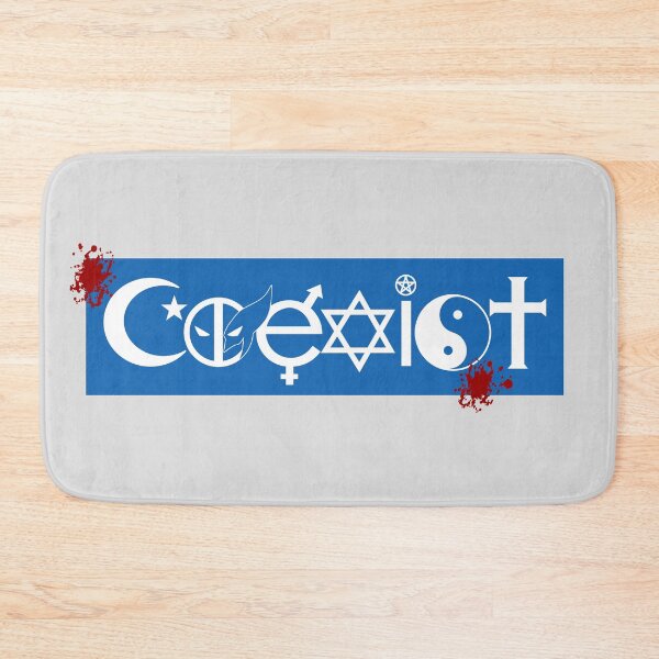 Item preview, Coexist sticker...with a little blood splatter designed and sold by JungleYeti.