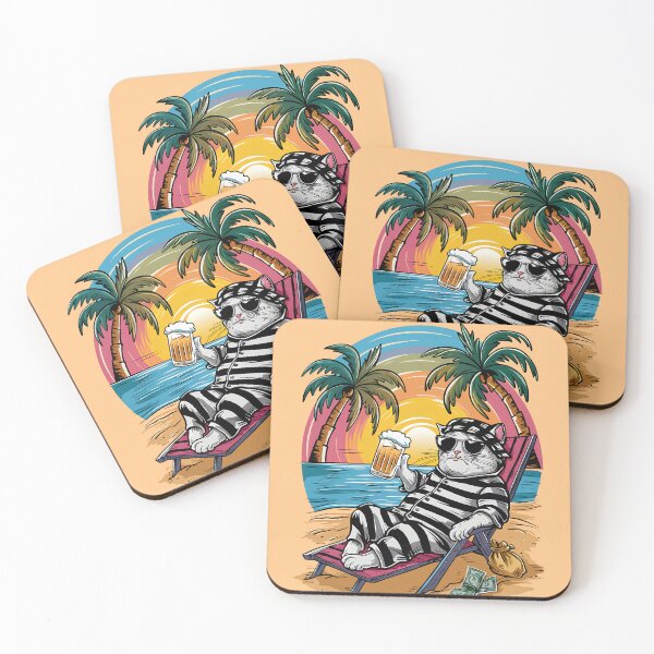 Item preview, Tropical Outlaw Cat designed and sold by ArtsyWishesShop.