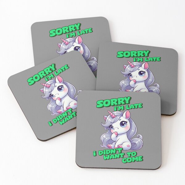 Item preview, Sorry I'm Late, I Didn’t Want To Come -  Amanda Incredible art for the unicorn lover in your life, great gift for daughters, girlfriends, wives and more designed and sold by 3DAF.