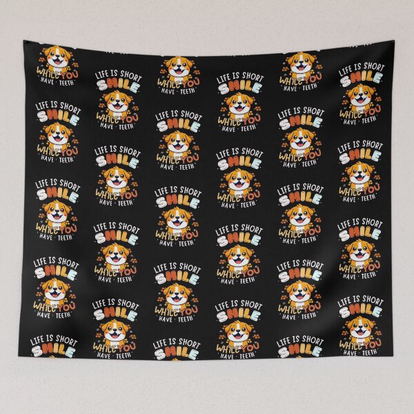 Item preview, life is short smile while have teeth, smile designed and sold by antcpjr682.