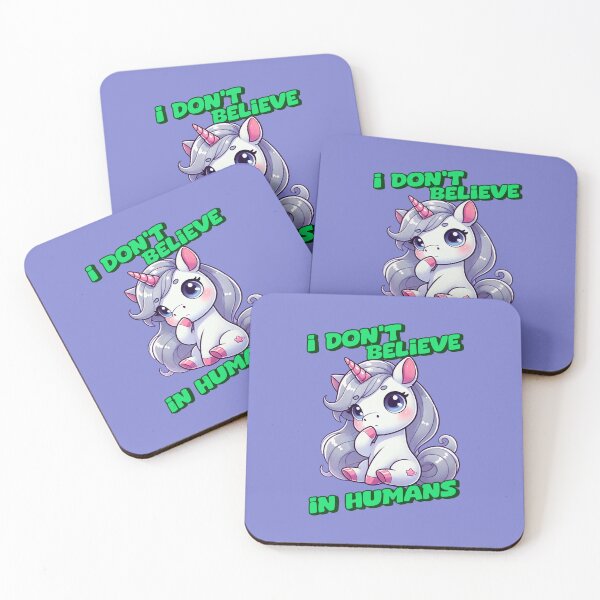 Item preview, I Don't Believe in Humans - Amanda Incredible art for the unicorn lover in your life, great gift for daughters, girlfriends, wives and more designed and sold by 3DAF.