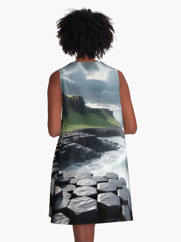 Thumbnail 3 of 4, A-Line Dress, Giant’s causeway - Beautiful Landscape  designed and sold by eXtraHumans.