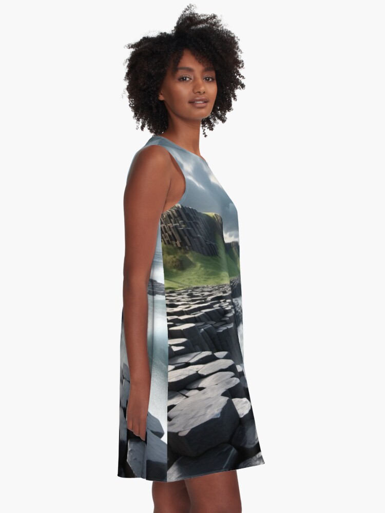 Thumbnail 2 of 4, A-Line Dress, Giant’s causeway - Beautiful Landscape  designed and sold by eXtraHumans.